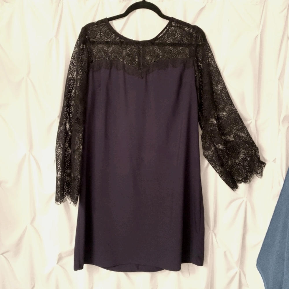 Black and navy Lacey dress